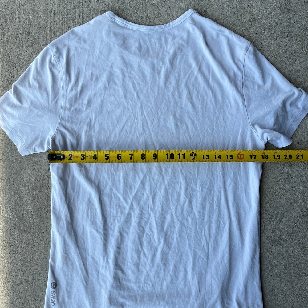 Mens Lululemon SW20 Seawheeze half‎ marathon 2020 t shirt off white orange - Picture 5 of 6